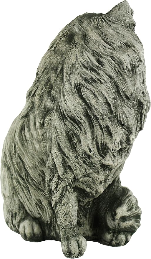 Chester Cat Statue Home and Garden Statues Outdoor Animal Cement Figure Cast Stone Kitten Statuary