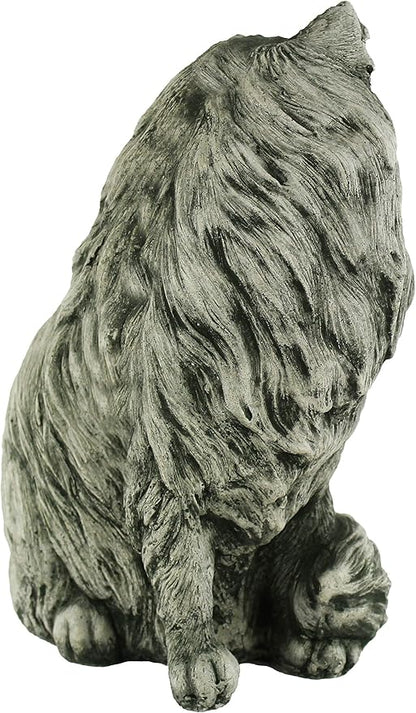 Chester Cat Statue Home and Garden Statues Outdoor Animal Cement Figure Cast Stone Kitten Statuary