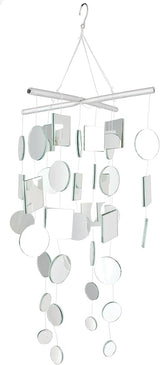 Woodstock Chimes Asli Arts Collection, Mirror Chime, Medium (20'') Capiz Wind Chimes for Outdoor, Patio, Home or Garden Décor (C125)