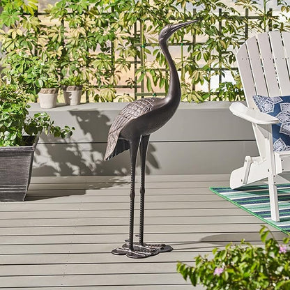 Christopher Knight Home Sunny Outdoor 43 Inch Aluminum Crane, Shiny Copper