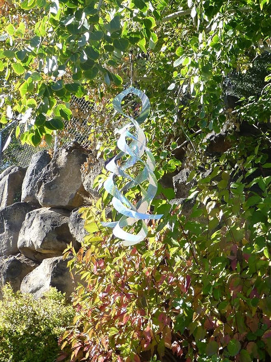 In the Breeze Mylar Spinner Silver Sparkle Spin Quartet — 32" Long