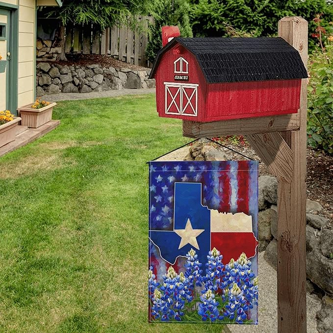 Texas Garden Flag Seasonal Double Sided 12 x 18 Inch Small Yard Flag for Indoor Outdoor Decor Holiday All Seasons