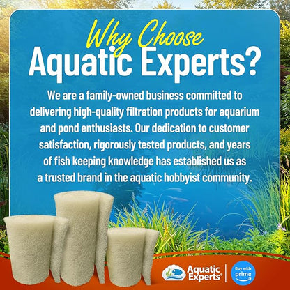 Aquatic Experts Beige COARSE Pond Filter Pad - 1.25 inch Thick - Bulk Roll Water Garden Filter Pond Media - Made in USA, (24" x 56")