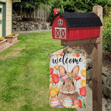 Easter Bunny Garden Flag Seasonal Double Sided 12 x 18 Inch Small Yard Flag for Indoor Outdoor Decor Holiday All Seasons
