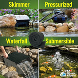 Aquatic Experts Classic Koi Pond Filter Pad COARSE – Bulk Roll Pond Filter Media, Rigid Ultra-Durable Latex Coated Fish Pond Filter Material US (24" x 56", Coarse (Black))