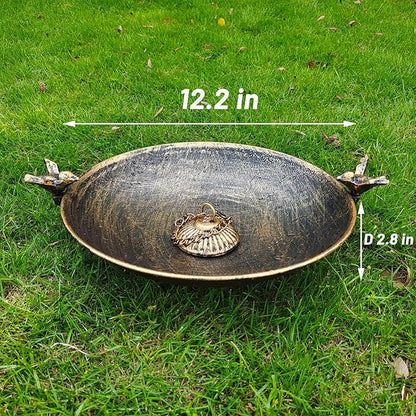 HOUYANG Diam 12.2 inchs Rain Chain Basin,Replacement for Standard Rain Chain Anchors,Outdoor Garden Yard Decor