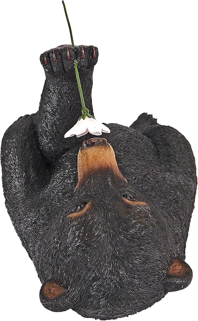 Design Toscano Smell The Flowers Garden Bear Statue