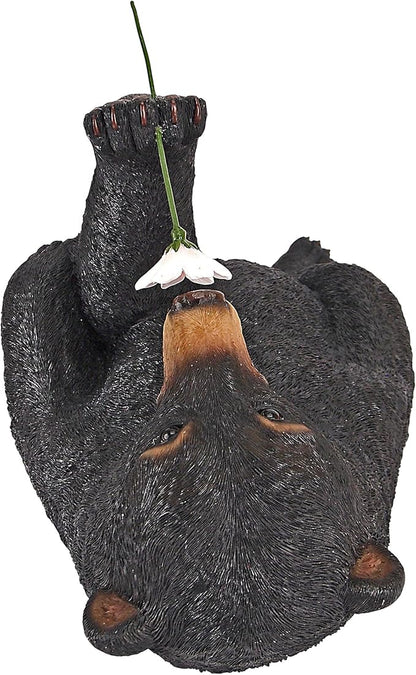 Design Toscano Smell The Flowers Garden Bear Statue