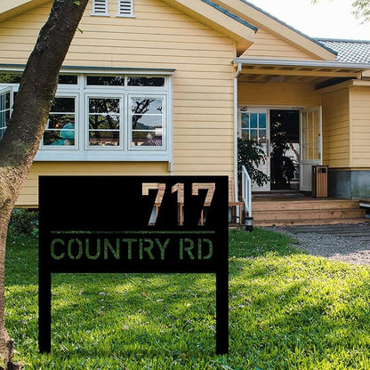 Personalized Modern House Address Number Sign, Custom House Number Garden Stake, Street Name Yard Stake, House Number Sign for Lawn and Patio, Outside Signs, Address Number Gift, New Homeowner Gift