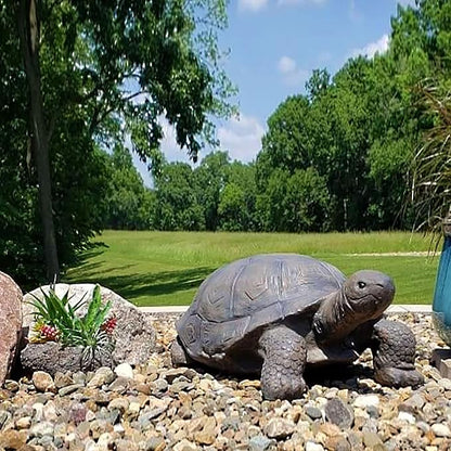 Sunnydaze Todd the Garden Turtle Statue - Turtle Garden Decor for Yard, Lawn, Patio Décor – 30" x 15" Durable Poly-Concrete - Gift Idea