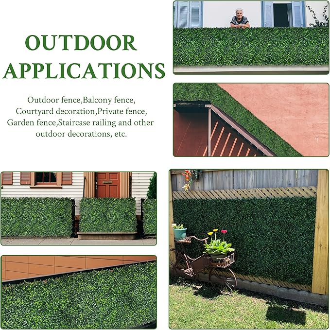 Artificial Ivy Privacy Fence Screen,72" x128 (64 SQFT) 4-Layer Leaf UV-Anti Faux Greenery Boxwood Backdrop Ivy Vine Leaf Fence Panels for Outdoor, Indoor, Garden, Backyard and Decor