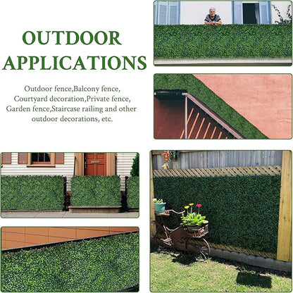 Artificial Ivy Privacy Fence Screen:48"x 120" (40 SQFT) 4-Layer Leaf UV-Anti Faux Greenery Boxwood Backdrop Ivy Vine Leaf Fence Panels for Outdoor, Indoor, Garden,Backyard and Decor