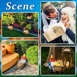 Garden Gnomes Outdoor Decorations Solar Gnome Statues, Funny Gnome Decor Holding Magic Orb with LED Lights, Gnomes Decoration Clearance for Patio Lawn Gifts