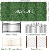 Artificial Ivy Privacy Fence Screen: 60"x 140" (58.5 SQFT) 4-Layer Leaf UV-Anti Faux Greenery Boxwood Backdrop Ivy Vine Leaf Panels for Outdoor, Indoor, Garden, Backyard and Decor