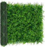 Greenery Faux Grass Wall Backdrop 40"x120"（33.5 SQFT） UV-Anti Artificial Green Boxwood Panel for Patio Balcony Privacy & Ivy Fence Covering Privacy, Garden, Backyard Wall Backdrop Decor