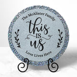 Let's Make Memories Personalized Floral Garden Stones - This is Us Path Stones for Families - Garden Décor - Customize with Message & Names - Large