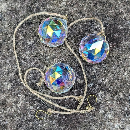 Sun Catchers Hanging Crystals, 40mm AB Crystal Prism Chandelier Ball Suncatchers, Rainbow Maker Window Prisms Suncatcher, Home Decoration