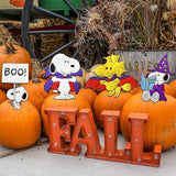 PRODUCTWORKS Peanuts Pumkin Press-in Icon Metal Stake Halloween Harvest Decor Porch Decorating Indoor Outdoor (Snoopy Vampire)