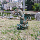 JOYBEE Dragon Solar Garden Statues Outdoor Decoration with LED Light Strings,Dragon Figurine Solar Lights Lawn Décor,Outside Statue Ornament for Patio, Balcony, Yard,Unique Gifts for Mom Grandma