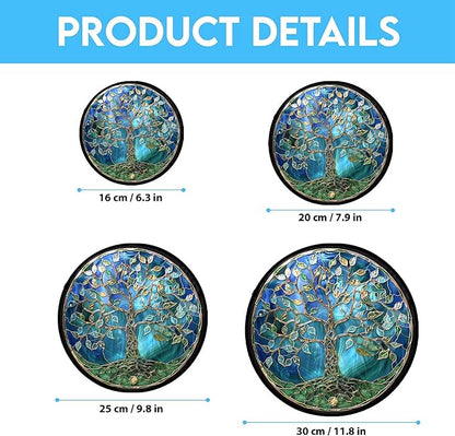 Tree of Life Suncatcher Stained Glass Window Hangings for Women Mom Red Birds Sun Catchers Colorful Ornament Bird Lovers Gift Gifts for Women Mom Wife
