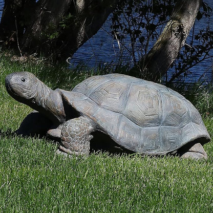 Sunnydaze Todd the Garden Turtle Statue - Turtle Garden Decor for Yard, Lawn, Patio Décor – 30" x 15" Durable Poly-Concrete - Gift Idea