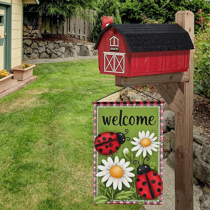 Aninal Flower Garden Flag Seasonal Double Sided 12 x 18 Inch Small Yard Flag for Indoor Outdoor Decor Holiday All Seasons