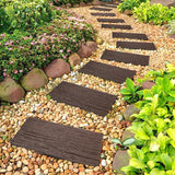 Sekcen 3 Pack Rubber Stepping Stones Outdoor Walkway Garden Recycled Paving Stones Pavers for Walkways