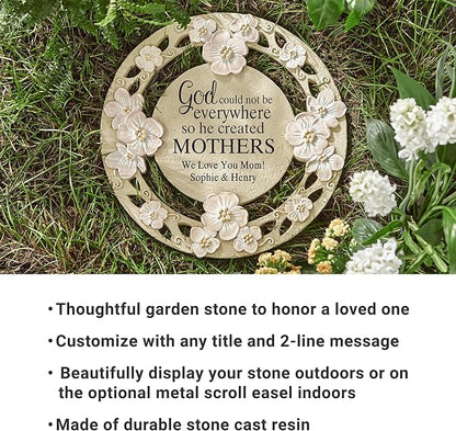 Let's Make Memories Personalized God Couldn't Be Everywhere Flower Garden Stone - for Mom - for Her