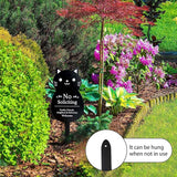 Handook No Soliciting Sign for House Funny Metal No Soliciting Yard Sign, 16.5"x7.1" Black Cat No Solicitation Sign for Home and Business
