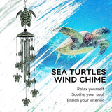 Turtle Wind Chimes for Outside, 36" Large Windchimes Outdoors, Sea Turtle Decor Memorial Wind Chimes for Outdoor, Sympathy Gifts & Home Yard Patio Decoration