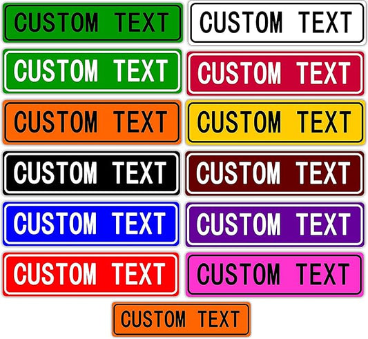 16'' x 4'' Wall Decoration Road Sign Office Label Personalized Lettering Design Custom Metal Tin Sign Customized Text Warning Safety Notice Sign