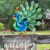 Ratuor Metal Peacock Decor Garden Statue Yard Art Outdoor Sculpture for Lawn Patio Backyard Decoration,Housewarming Birthday Gifts for Women