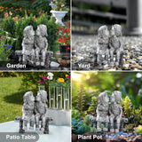 Lily's Home First Kiss Resin Garden Statue, Little Girl and Boy Kissing Yard Miniature Figurine,Small and Exquisite, 8 ¼ Inch