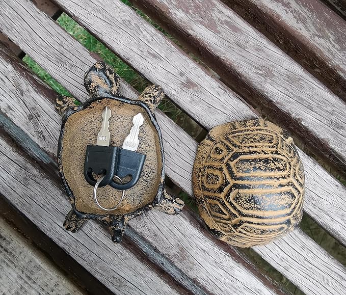 Hide A Key Outside - Spare Key Hider - Outdoor Key Hider, Garden Turtle Statues Key Box