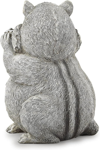 Roman Garden - Chipmunk Statue, 8.75" H, Pudgy Pals Collection, Resin and Dolomite, Decorative, Garden Gift, Home Outdoor Decor, Durable, Long Lasting