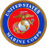 Spoontiques - Garden Décor - U.S. Marines Stepping Stone - Decorative Stone for Garden