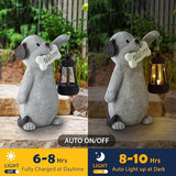 Olekki Solar Dog Garden Statue with Lantern Light – 9.2in Outdoor Dog Figurine for Yard Patio Garden Decor, Cute Memorial Gift for Women Mom