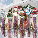 DoubleFill 8pcs Christmas Windsocks Outdoor Hanging Decorations with Tassels Snowman Yard Decorations for Outside 3.3ft Xmas Decorative Signs for Wall Tree Home Lawn Yard Party Supplies Garden Decor