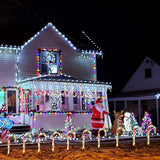 10" Christmas Candy Cane Lights - Set of 10 Pathway Markers Christmas Outdoor Yard Decorations, Xmas Candy Canes Stake Lights for Lawn Walkway Garden, Xmas Party Indoor Ornaments