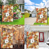 70s Retro Floral Garden Flag 12x18 Inch,Spring Decorative Flag Small Vertical Double Sided Holiday Farmhouse Seasonal Decor for Yard