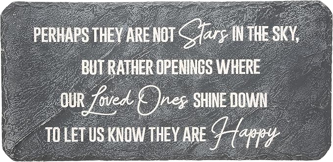 Pavilion – Perhaps They are Not Stars in The Sky – 16” Indoor Outdoor Weatherproof Decorative Garden Stepping Stone Beloved Grave Memorial in Memory Bereavement Remembrance Loss Gift