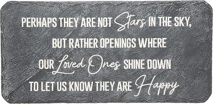 Pavilion – Perhaps They are Not Stars in The Sky – 16” Indoor Outdoor Weatherproof Decorative Garden Stepping Stone Beloved Grave Memorial in Memory Bereavement Remembrance Loss Gift