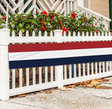 EBaokuup 20x2 Ft Large Patriotic Bunting US Flag Decorations-Double Sided Printed 4th of July Banner Decor Red,White & Blue Stripe Flag-American Patriotic Bunting Flags Hanging for Independence Day Outdoor Porch Garden