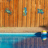 Weibefee Metal Sea Turtle Seahorse Crab Beach Themed Bathroom Wall Art Mother's Day Decor, Ocean Themed Wall Mother's Day Decorations Gift for Home Bathroom,10 Inch, Set of 3…