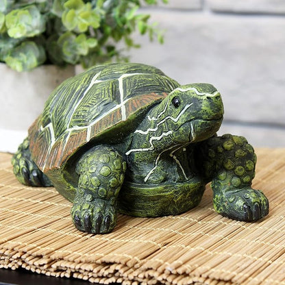 Sunnydaze Terrance the Tortoise 9-Inch Long Polystone Indoor/Outdoor Garden Statue
