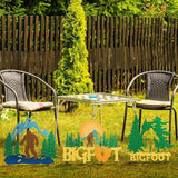 Zonon 3 Pack Metal Christmas Bigfoot Yard Signs Decor, Bigfoot Garden Stake, Big Foot Lovers Gifts for Women Men Outdoor Patio Lawn Pathway Decor