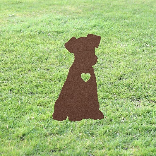Personalized Miniature Schnauzer Garden Statue Stake Miniature Schnauzer Outdoor Art Decor Memorial Remembrance Sculpture Statue for Yard Garden Porch Lawn Grassland Park Farm Flowerpot Decor.