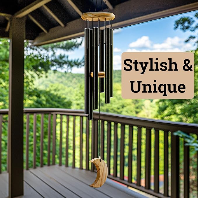 Wind Chimes for Outside - 32" Aluminum & Pine Wood Relaxing Windchimes Outdoors Unique - Large Wind Chime - Memorial Wind Chimes for Loss of Loved One - Memorial Windchimes in Memory of A Loved One