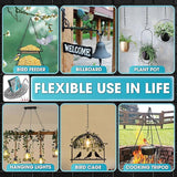 [Upgraded] 236” Black Electroplated Steel Hanging Chain with S-Hooks, Snap Hooks, Ceiling Hooks & Pliers, 33LBS Load Bearing, Adjustable Length for Hanging Bird Feeders, Planters, Lanterns, Billboards