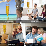 Bamboo Wind Chimes 38" 6 Pipes, Handcrafted Wooden Wind Chime Bring a Unique and Soothing Melody, Create a Zen Atmosphere for Outdoor Indoor Decor, Thanksgiving Day Gifts for Sympathy, Memorial